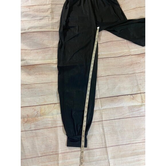 Sabora Women's Black Sheer High Slit Halter Jumpsuit - Large - Picture 6 of 14